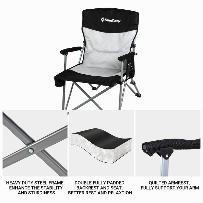 Load image into Gallery viewer, KingCamp Comfort Camping Chair - Full Body Support, Padded and Portable
