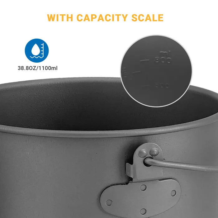 Load image into Gallery viewer, Cook'n'Escape 1100ml Titanium Soloist Titanium Pot