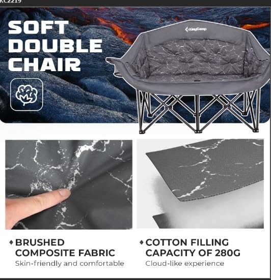 Cargue la imagen en el visor de la galería, KingCamp Double Sofa Chair Camping Loveseat
