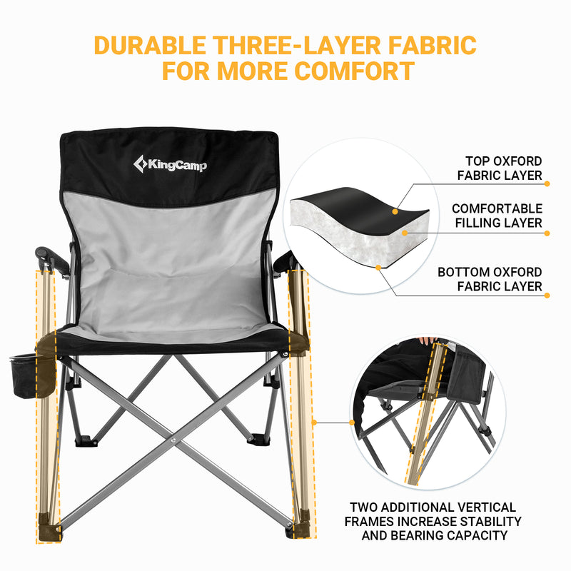 Load image into Gallery viewer, KingCamp Comfort Camping Chair - Full Body Support, Padded and Portable