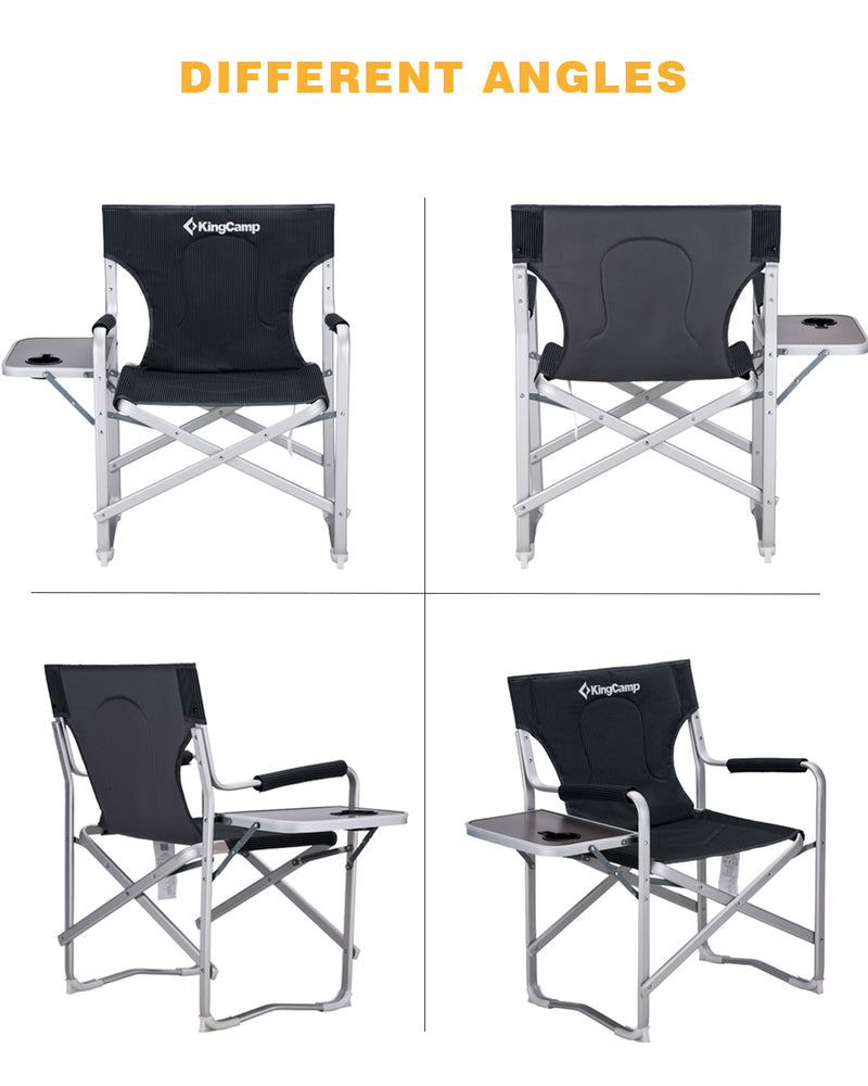 Laden Sie das Bild in Galerie -Viewer, KingCamp Foldable Director's Chair with Padded Armrest and Back