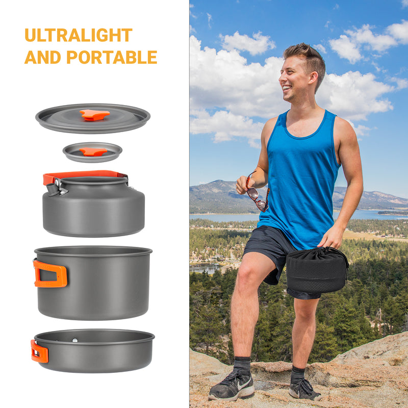 Load image into Gallery viewer, YETO Camping Cookware Ultralight and Portable