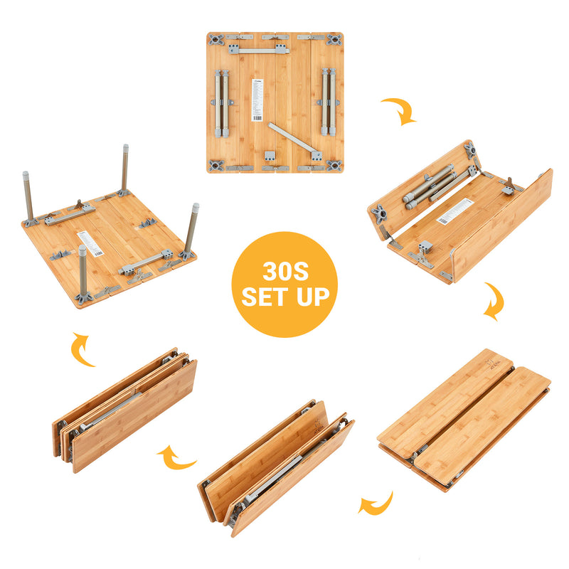 Load image into Gallery viewer, ATEPA BAMBOO 4-Folded Bamboo Table