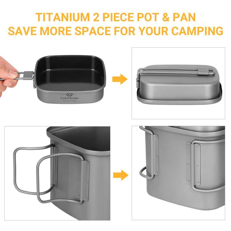 Load image into Gallery viewer, Cook'n'Escape Mount Logan Cookset Titanium Cookset