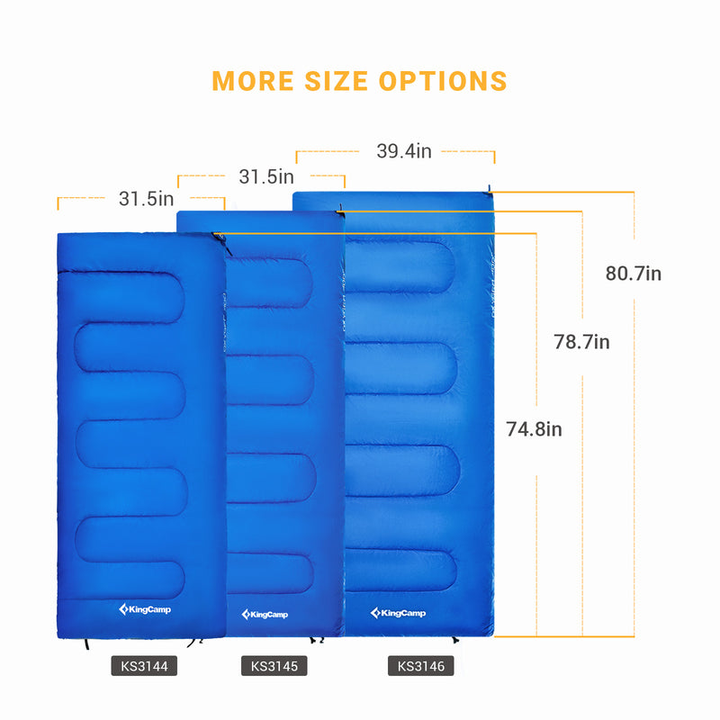 Load image into Gallery viewer, KingCamp OXYGEN 300 Sleeping Bag-Envelope