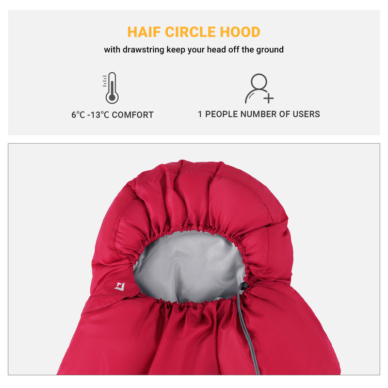 Load image into Gallery viewer, KingCamp Oasis 300 Sleeping Bag-Envelope With Half Circle Hood