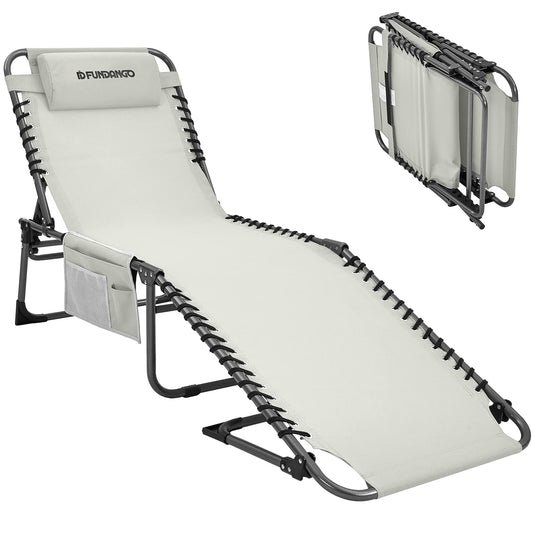 FUNDANGO 3-Folding Steel Cot Lounge Chair