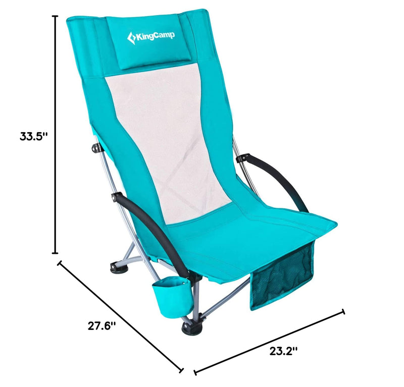 Cargue la imagen en el visor de la galería, KingCamp High Mesh Back Low Sling Beach Chairs