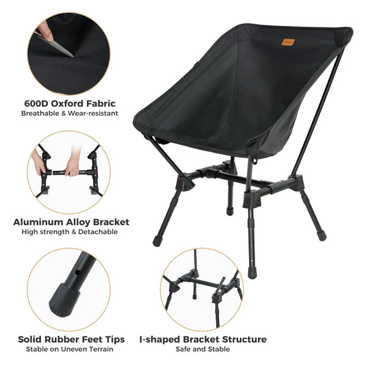 KingCamp ALOE P20 7075 H-shaped Portable Camping Chair