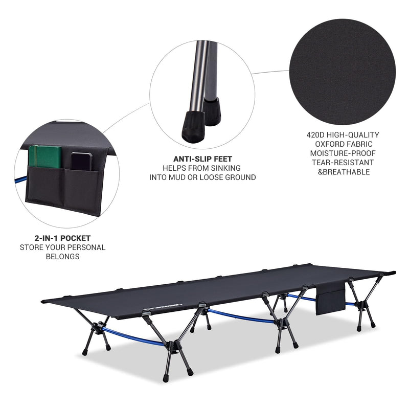 Load image into Gallery viewer, FUNDANGO Aluminum Folding Cot H