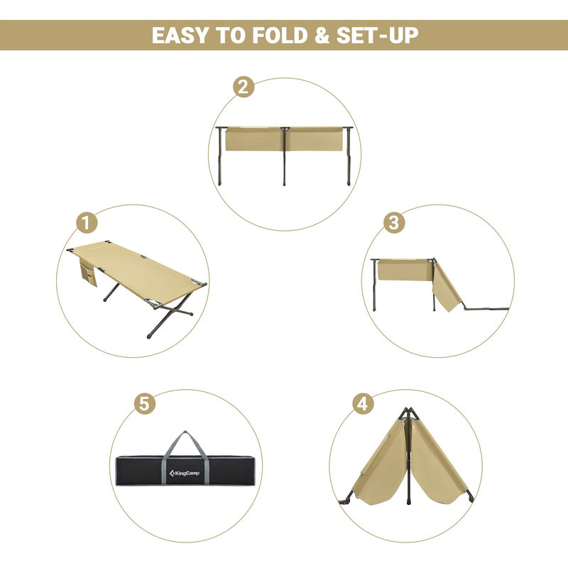 Load image into Gallery viewer, KingCamp BANYAN Steel Army Cot L Family Comfort Bed