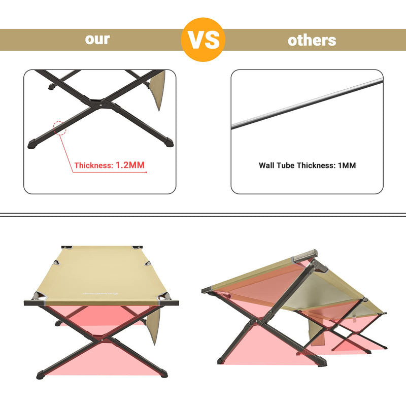 Load image into Gallery viewer, KingCamp BANYAN Steel Army Cot L Family Comfort Bed