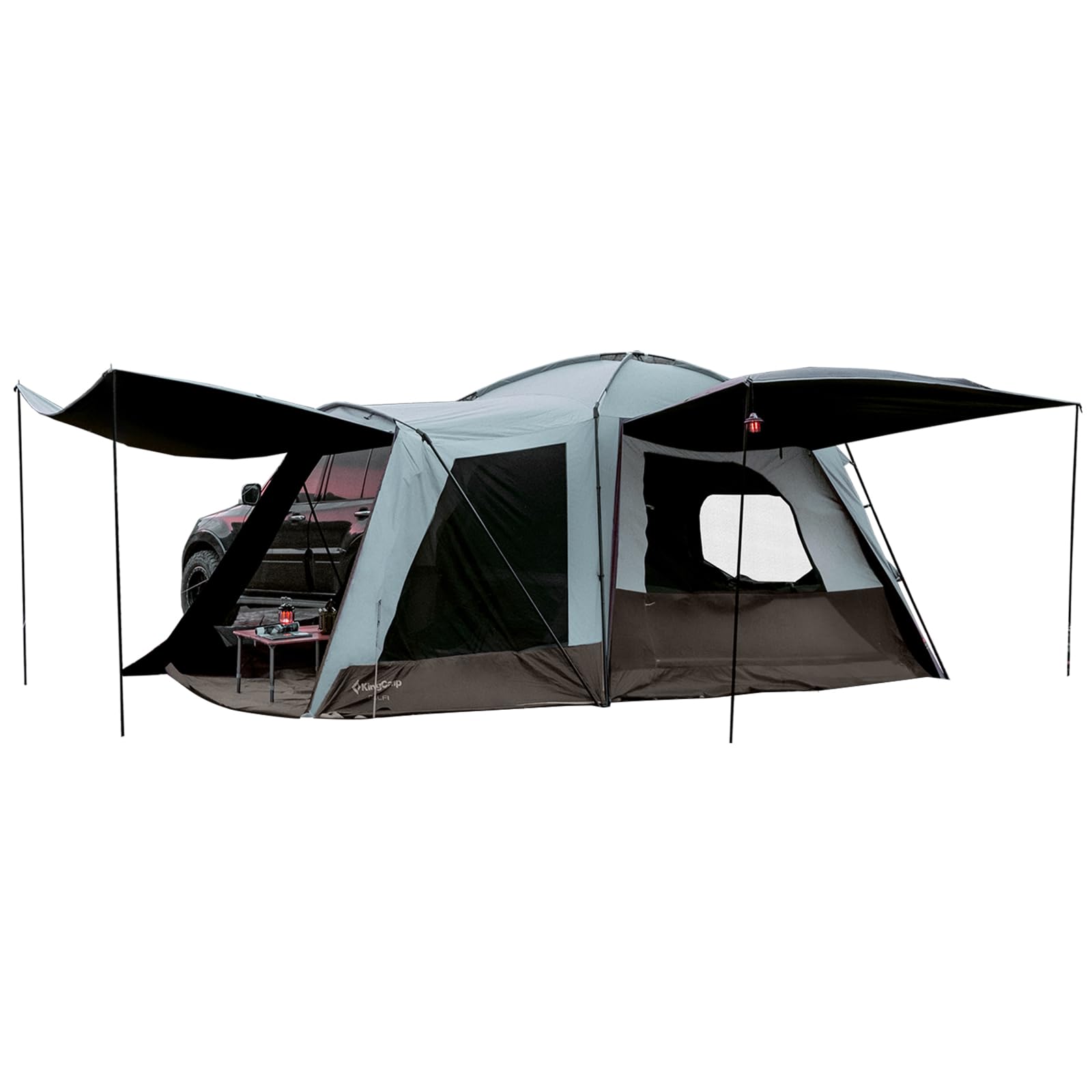 international car tent KingCamp Boundless X5 B Car-Integrated Camping SUV Gepäckträger für Trekkingräder kaufen Rotor Riot Branded Essentials Color:Beige Headband 30mm 4400 AG Top width 175cm x