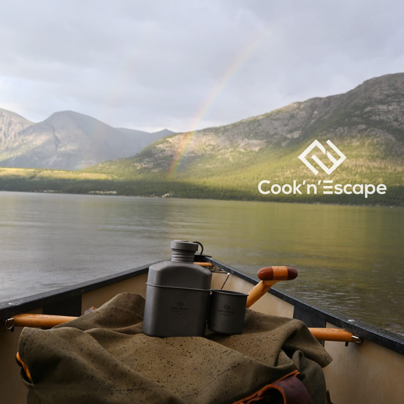 Load image into Gallery viewer, Cook'n'Escape Titanium Canteen, 3.3 gal (1 L)