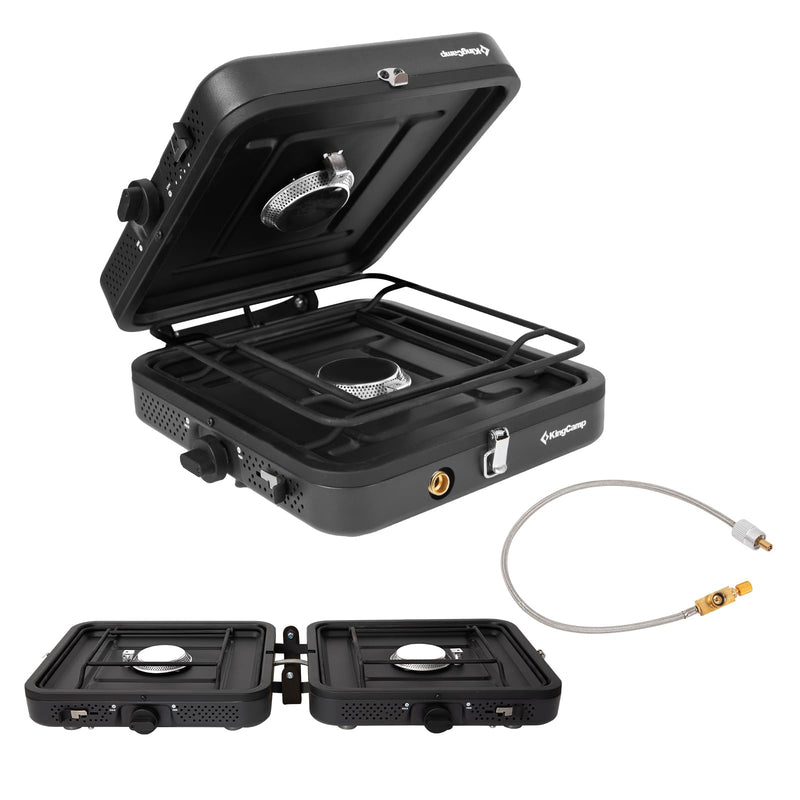 Load image into Gallery viewer, KingCamp Portable 2-Burner Camping Stove