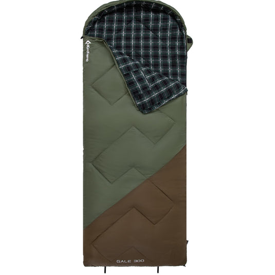 KingCamp GALE 300 Sleeping Bag-Envelope With Hood Green
