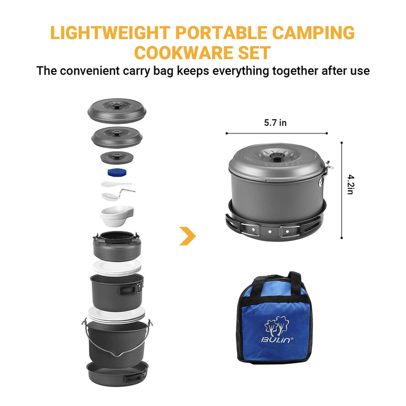 Cargue la imagen en el visor de la galería, BULIN Camping Cookware Set