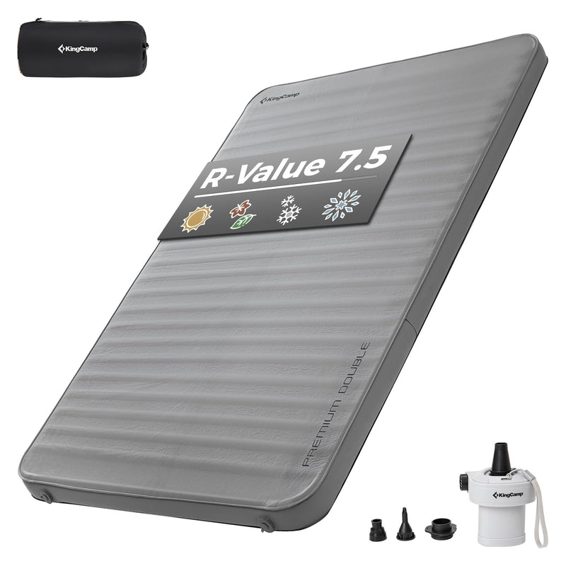 Load image into Gallery viewer, KingCamp Double Self-Inflating Camping Mattress with Pump