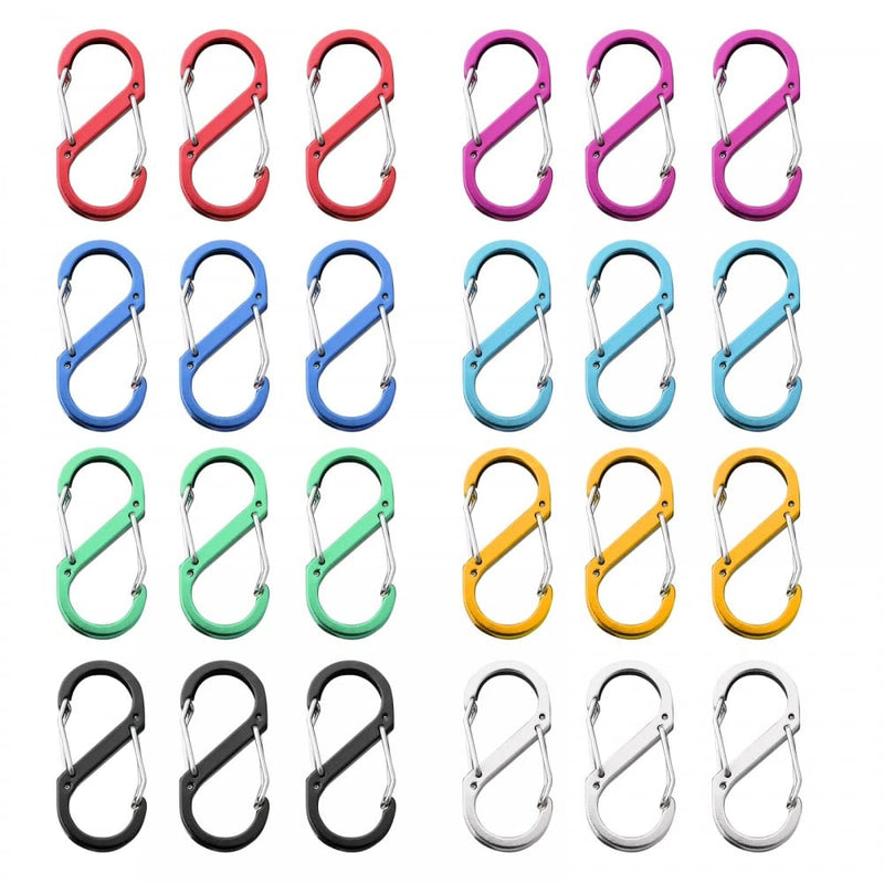 Load image into Gallery viewer, GeneTac 24PCS S Carabiner Hooks