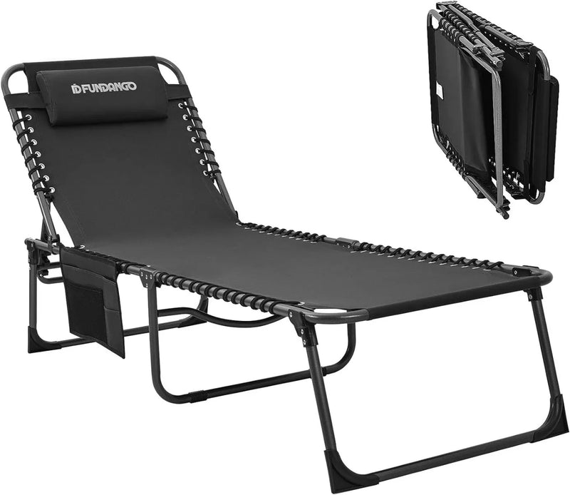 Load image into Gallery viewer, FUNDANGO 3-Folding Steel Cot Lounge Chair