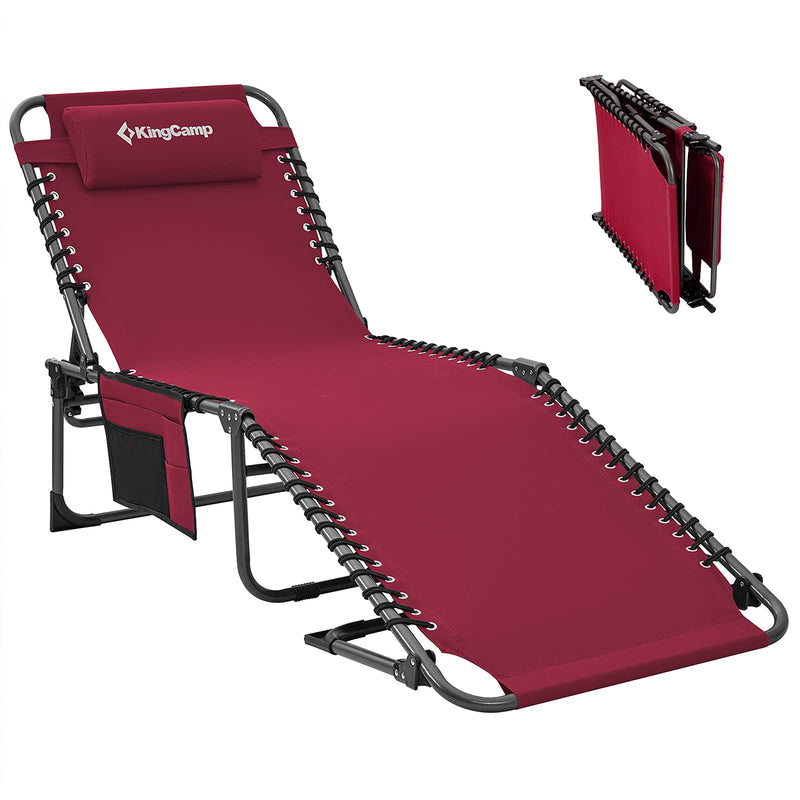 Load image into Gallery viewer, KingCamp 5 Position Outdoor Chaise Lounge Chair