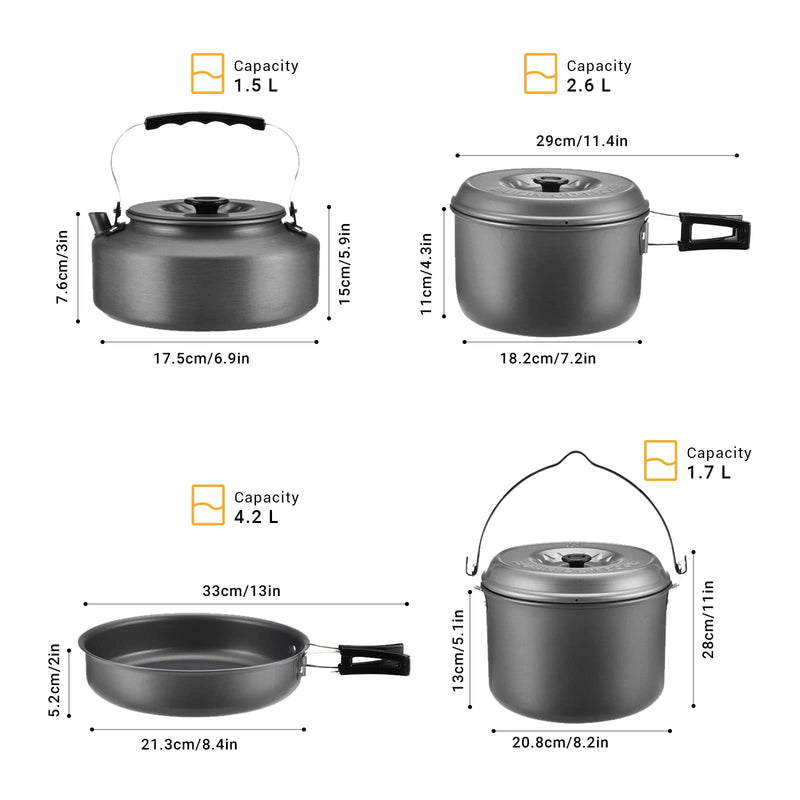 Cargue la imagen en el visor de la galería, BULIN Camping Cookware Set