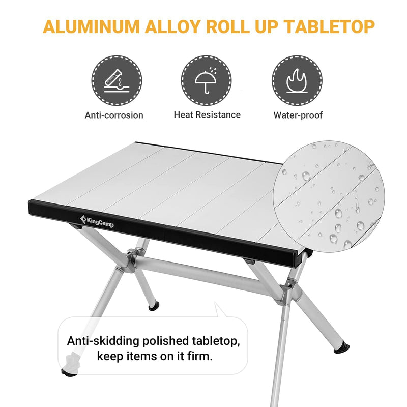 Laden Sie das Bild in Galerie -Viewer, KingCamp Camping Table Aluminum Roll-Up Table