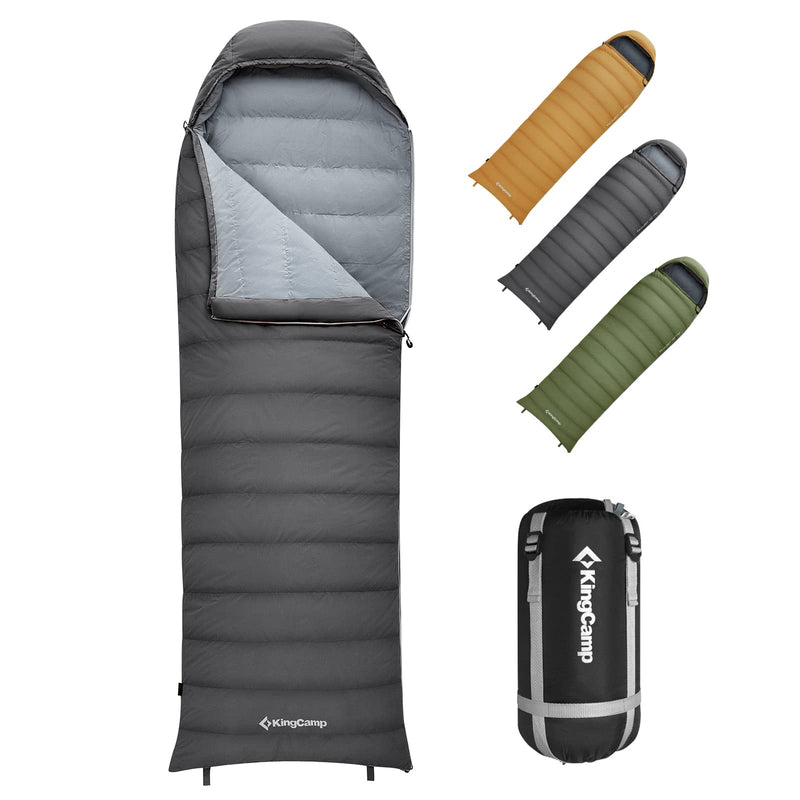 Load image into Gallery viewer, KingCamp Lightweight Down Sleeping Bag-Envelope With Hood