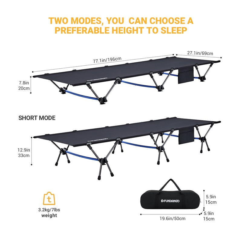 Load image into Gallery viewer, FUNDANGO Aluminum Folding Cot H