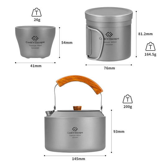 Cook'n'Escape Polar Night Coffee-Tea Set Pro Titanium Coffee-Tea Set