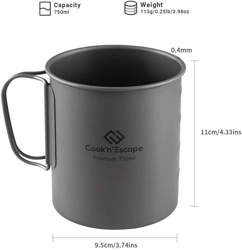 Cargue la imagen en el visor de la galería, Cook'n'Escape 750ml Titanium Cup