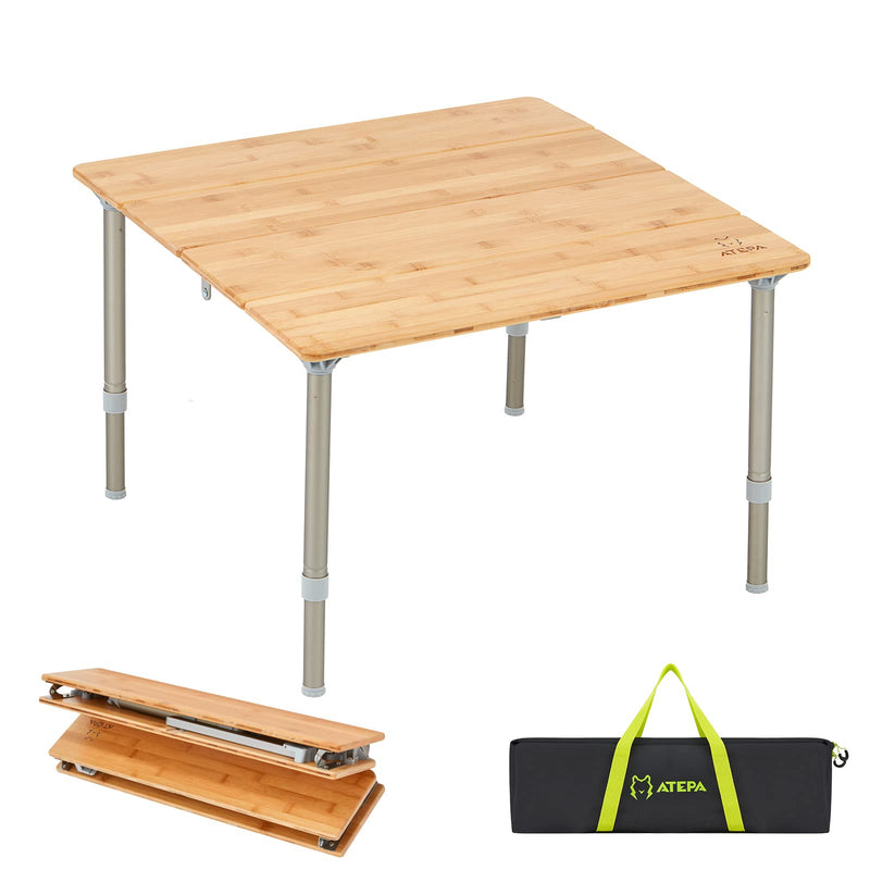 Load image into Gallery viewer, ATEPA 6060 Square Four-Fold Bamboo Table