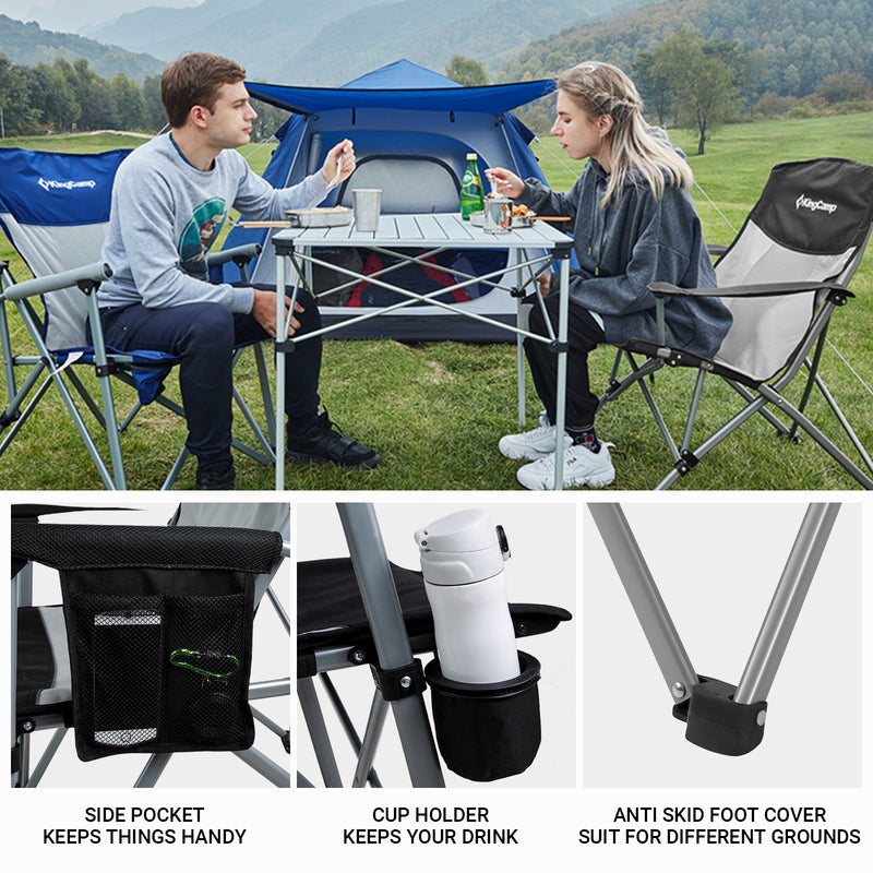 Load image into Gallery viewer, KingCamp Comfort Camping Chair - Full Body Support, Padded and Portable