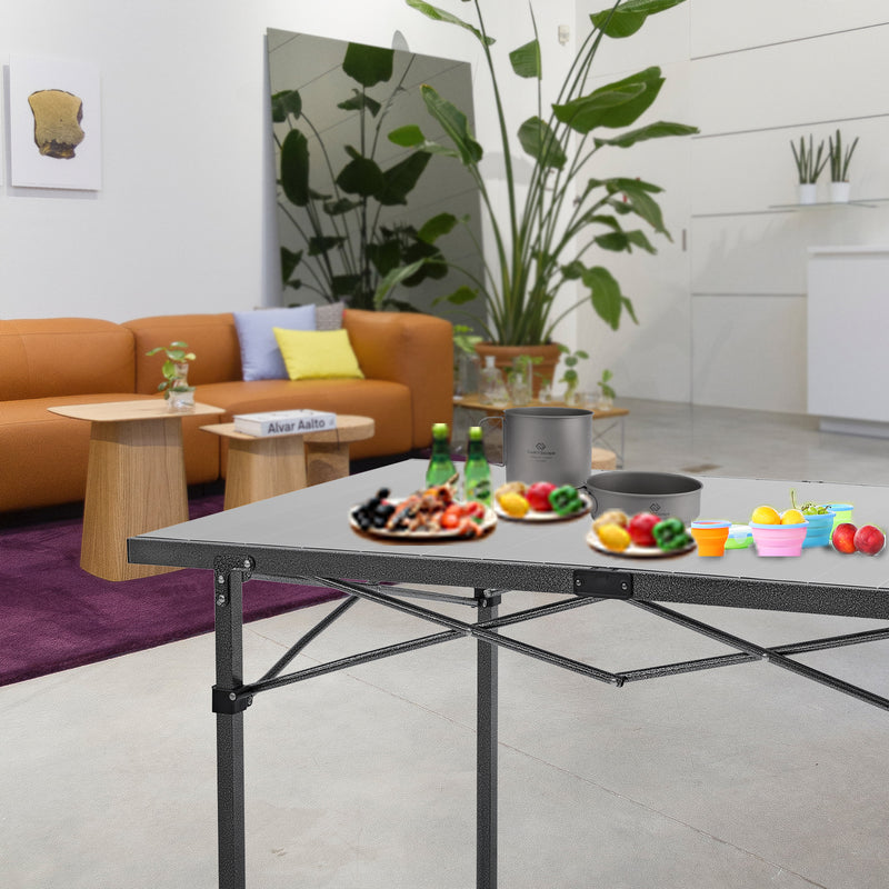 Cargue la imagen en el visor de la galería, KingCamp Aluminum Roll Up Table with Net Bag