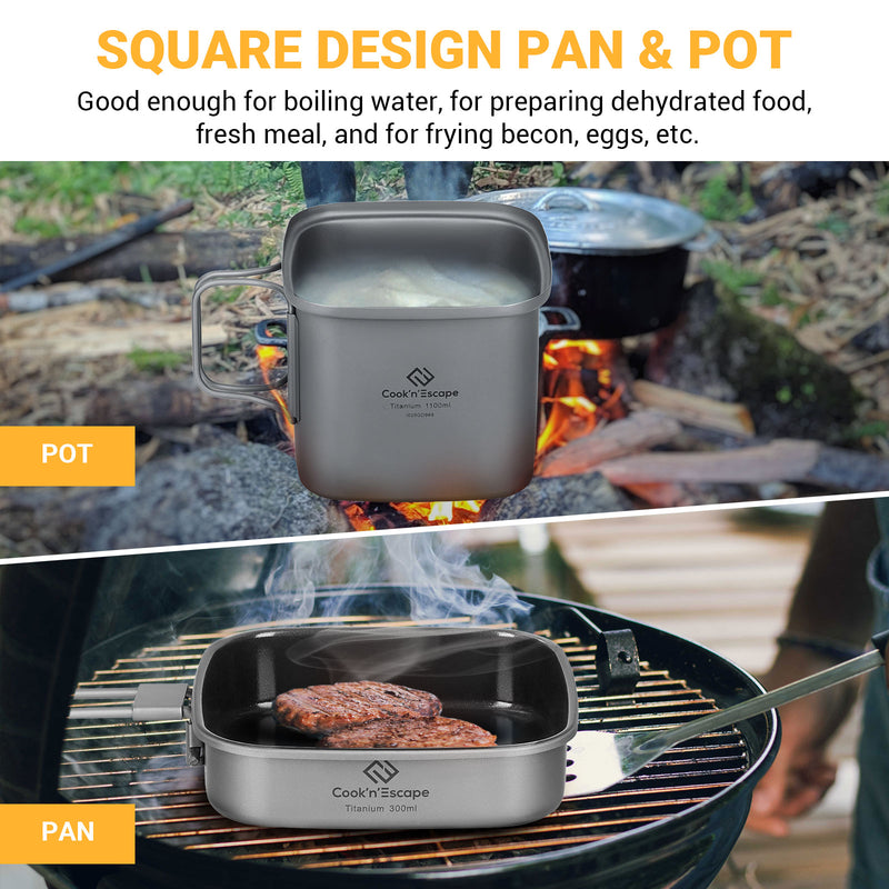Load image into Gallery viewer, Cook'n'Escape Mount Logan Cookset Titanium Cookset