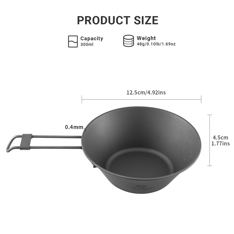 Load image into Gallery viewer, Cook'n'Escape 300ml Titanium Sierra Cup with Folding Handle