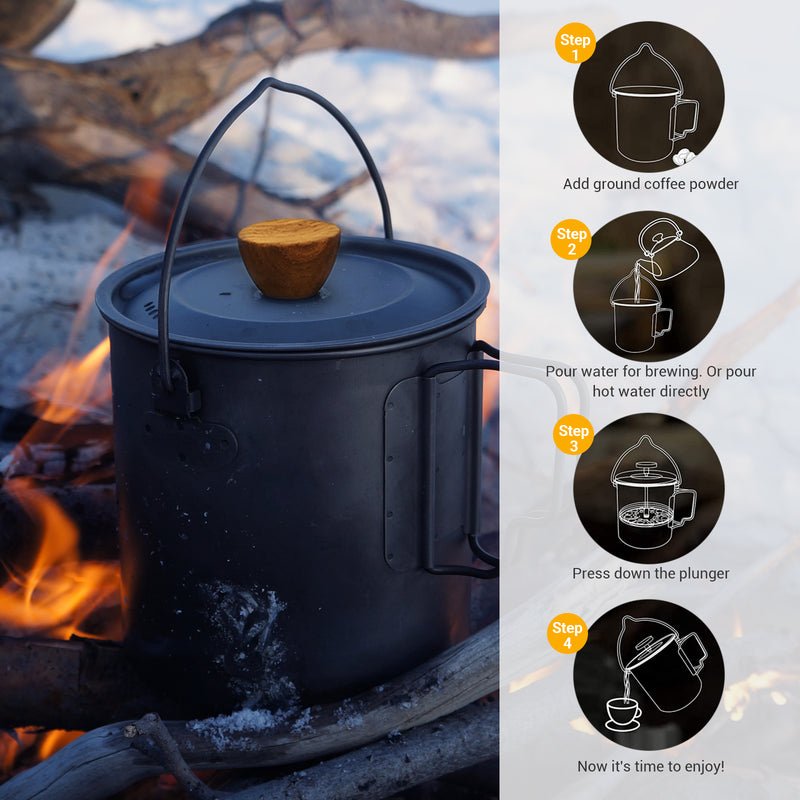 Load image into Gallery viewer, Cook'n'Escape 750ml Titanium Coffee Cup