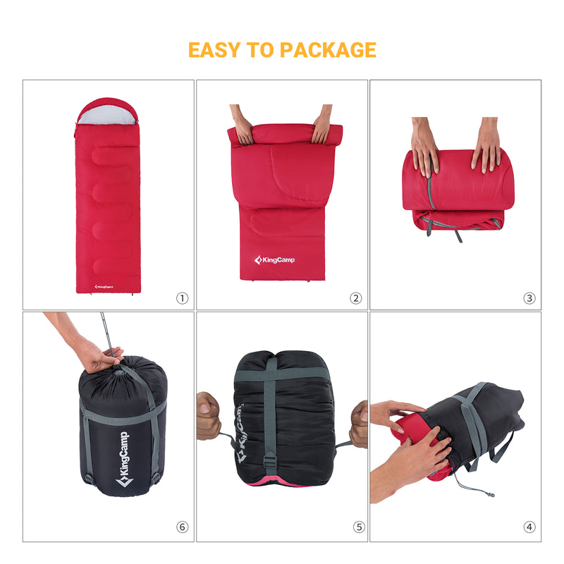 Load image into Gallery viewer, KingCamp Oasis 300 Sleeping Bag-Envelope With Hood Easy to Pack