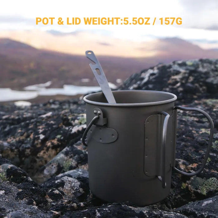 Load image into Gallery viewer, Cook'n'Escape 1100ml Titanium Soloist Titanium Pot