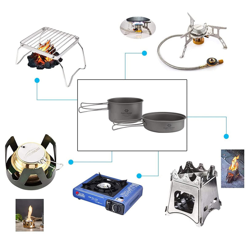 Load image into Gallery viewer, Cook'n'Escape Titanium Pot with Pan