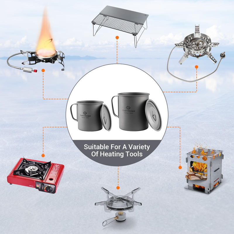 Load image into Gallery viewer, Cook'n'Escape 450ML & 750ML Titanium Cup