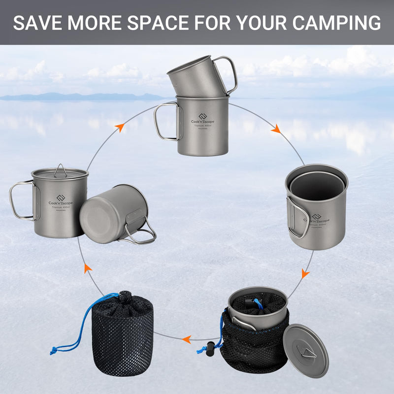 Load image into Gallery viewer, Cook'n'Escape 450ML & 750ML Titanium Cup