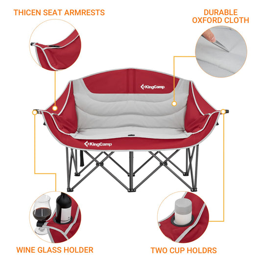 KingCamp Double Sofa Chair Camping Loveseat