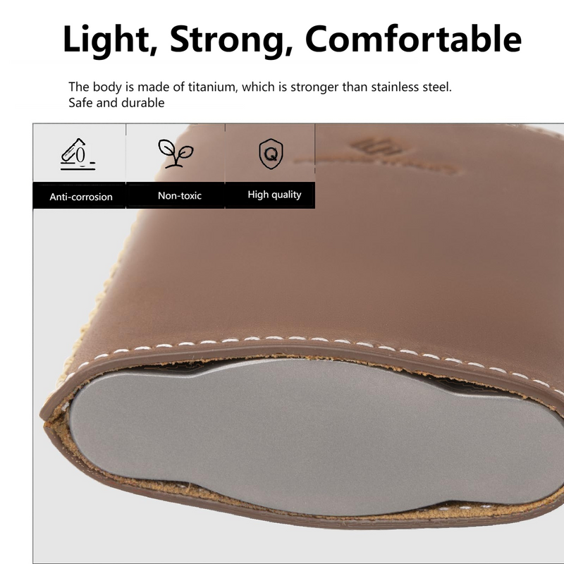 Load image into Gallery viewer, Cook'n'Escape Titanium Spirit Flask 180 ml ( With Leather Case )