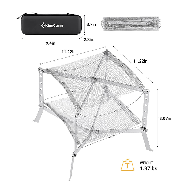 Cargue la imagen en el visor de la galería, KingCamp Campfire Grill