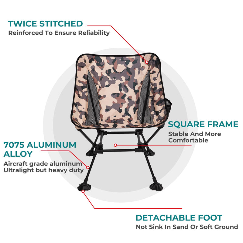 Load image into Gallery viewer, ATEPA Ultralight Square Tall Camping Chair