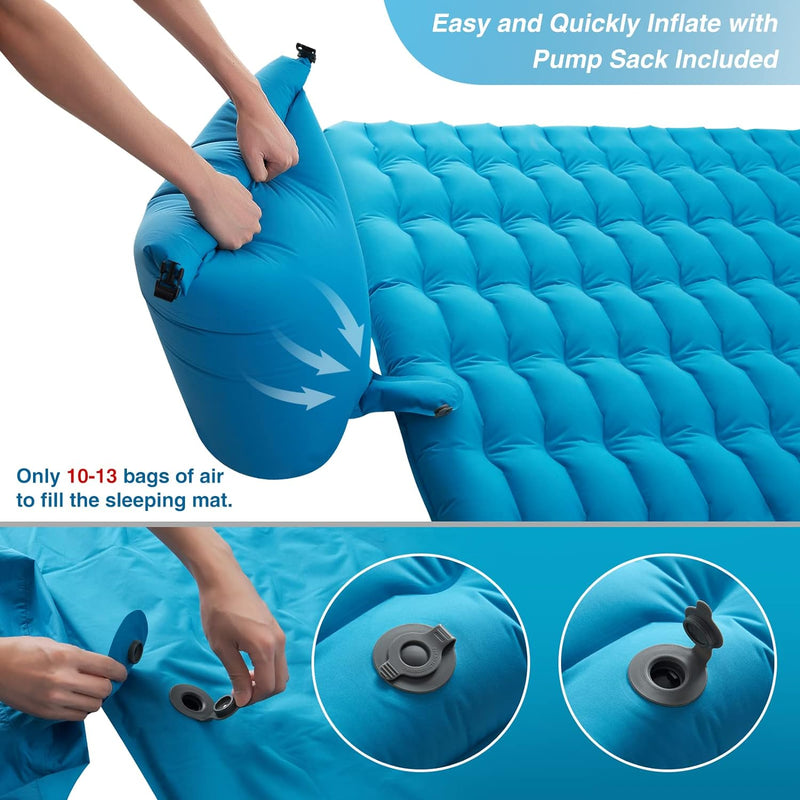 Load image into Gallery viewer, Double Sleeping Pad With Built-In Pillow
