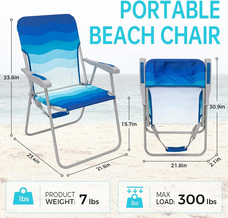 Load image into Gallery viewer, WEJOY Portable Beach Chair Set of 2