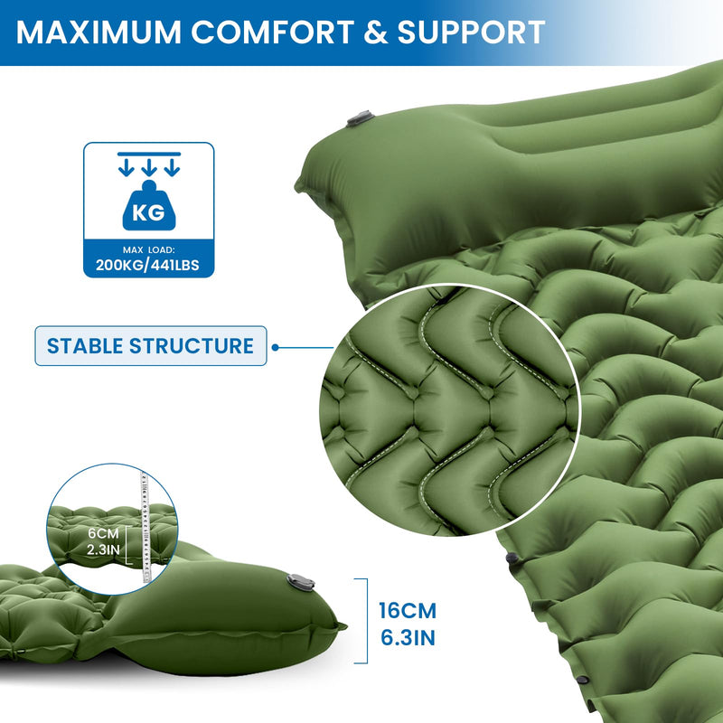 Load image into Gallery viewer, KingCamp DELUXE 10 Single Air Pad Inflatable Mattress