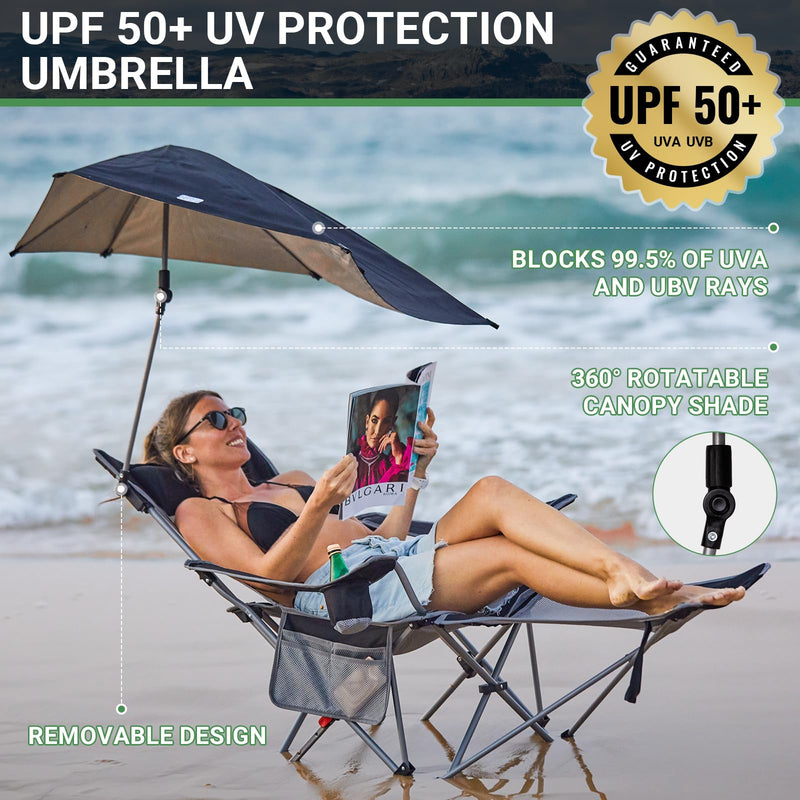 Load image into Gallery viewer, WEJOY Sunshade Lounge Chair with Umbrella